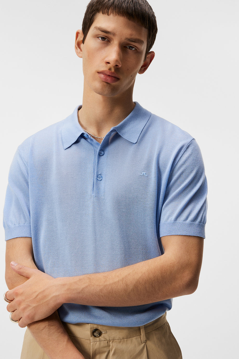 Ridge Lyocell Silk Polo / Chambray Blue