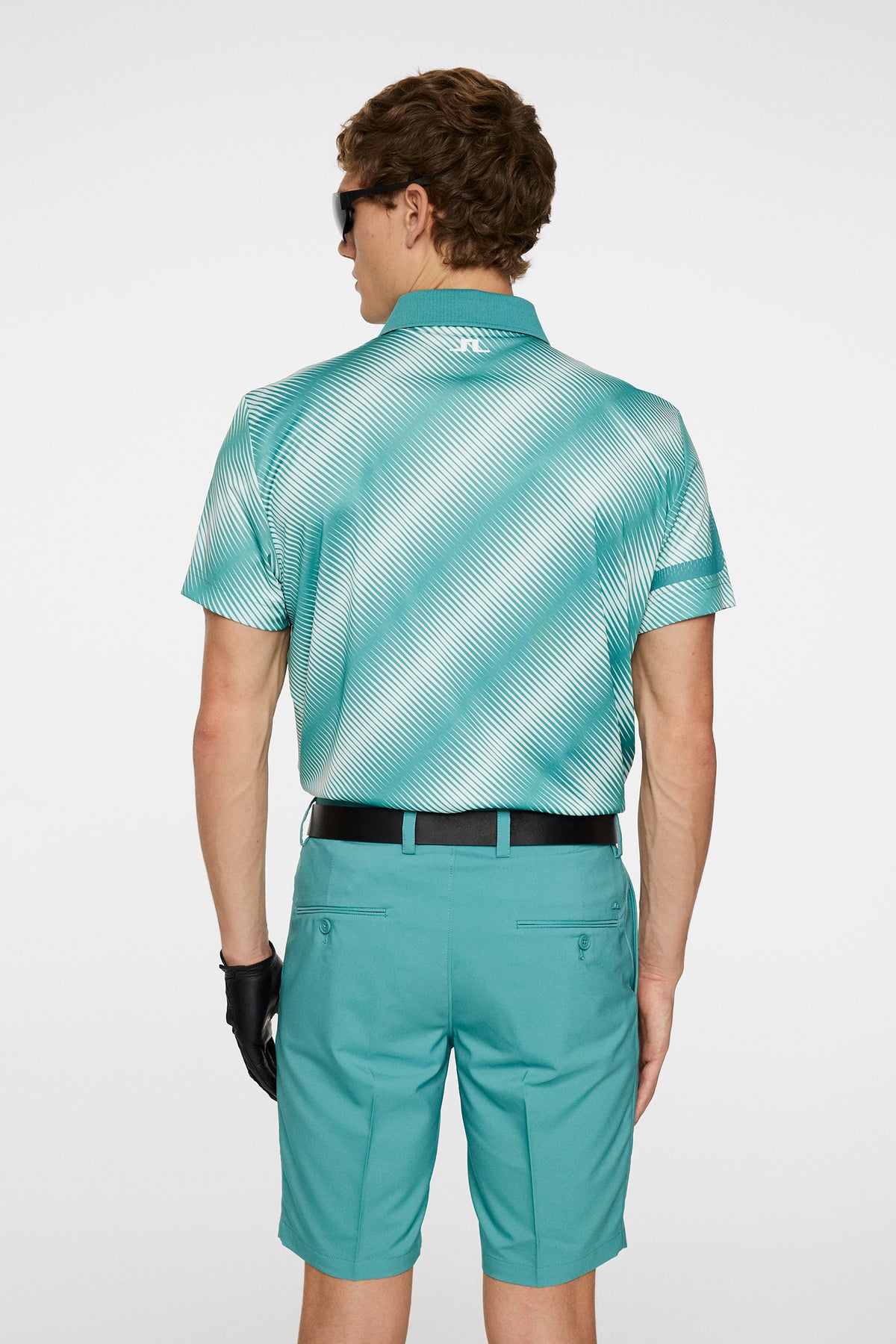 Heath Print Polo / Comb Teal M