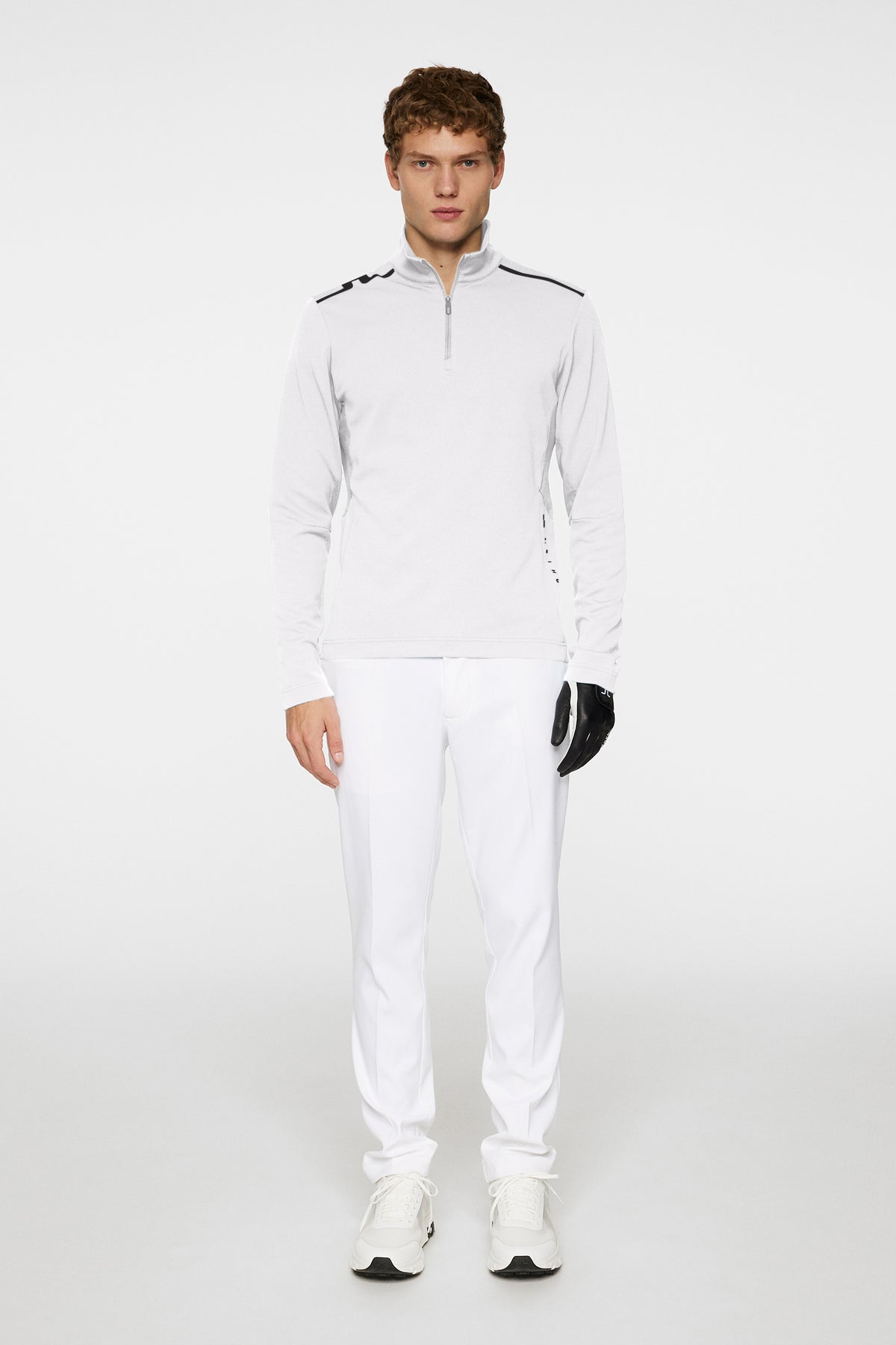 Leon Quarter Zip Mid Layer / White