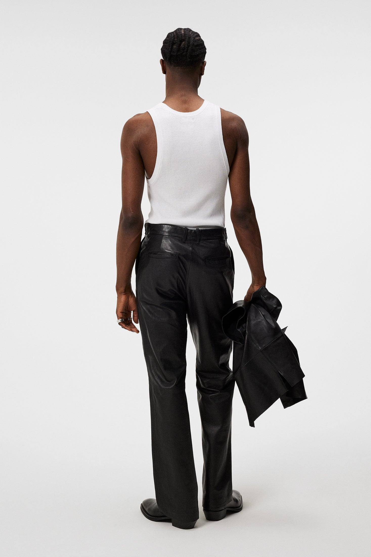 Nanushka Jasper Vegan Leather Trousers - Black | Garmentory