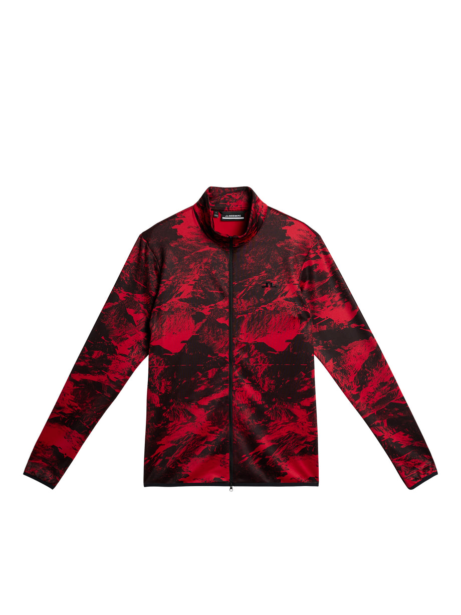 Eddie Print Mid Layer / Mountain Glitch Red