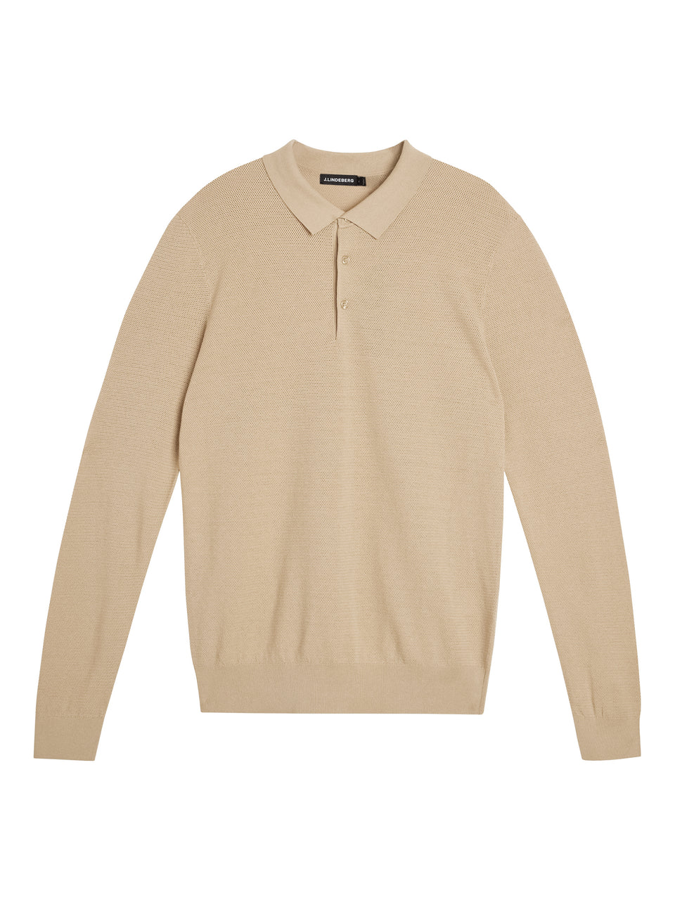 Rowan Mesh Knit LS Polo / Safari Beige