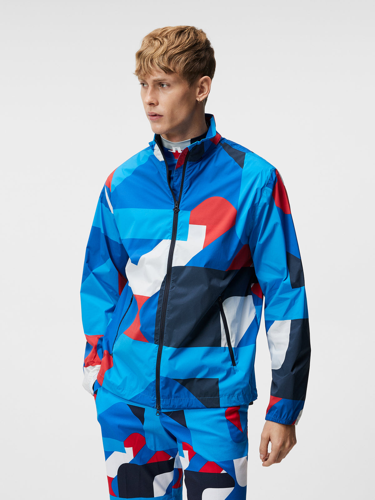 MAX PRINTED WIND JACKET / Brilliant Blue Big Bridge