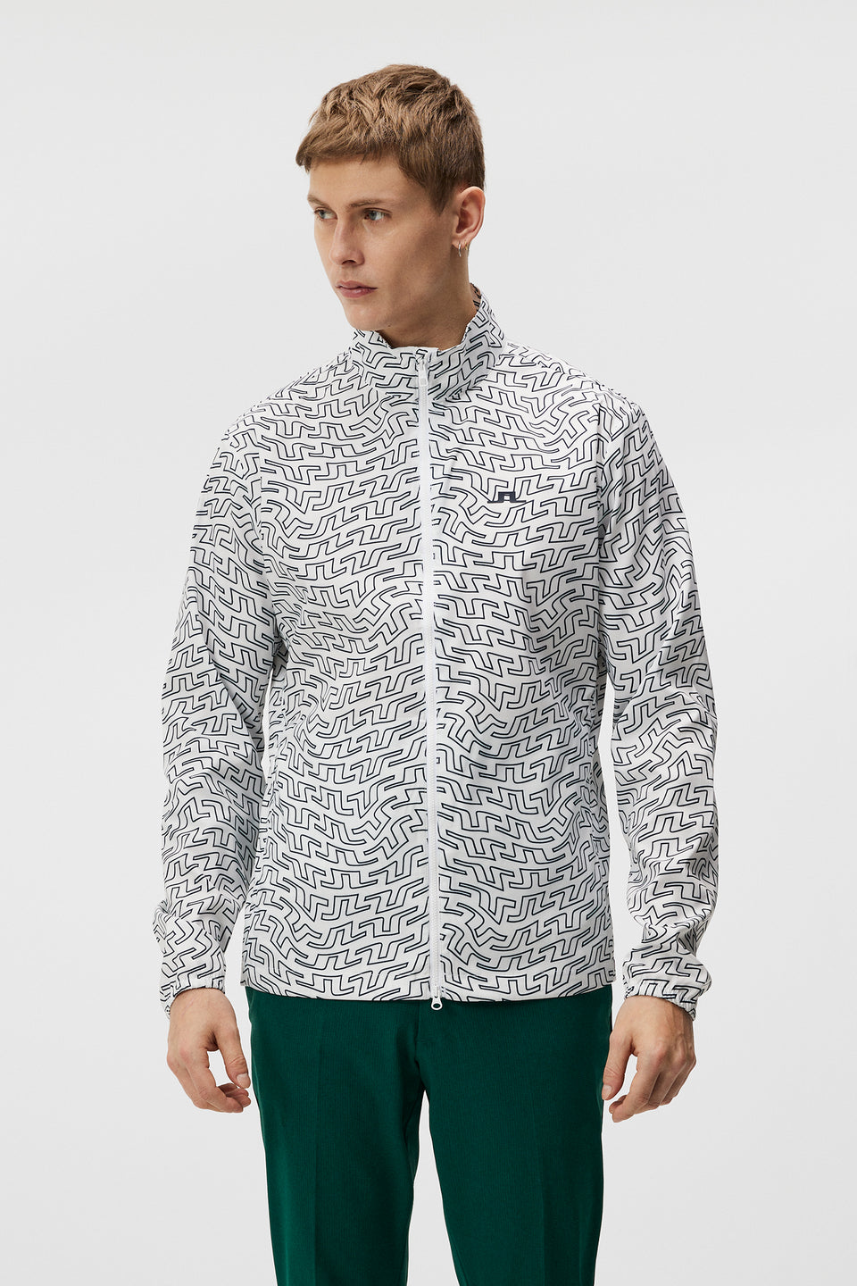 Ash Light Packable Jkt Print / White Outline Bridge Swirl