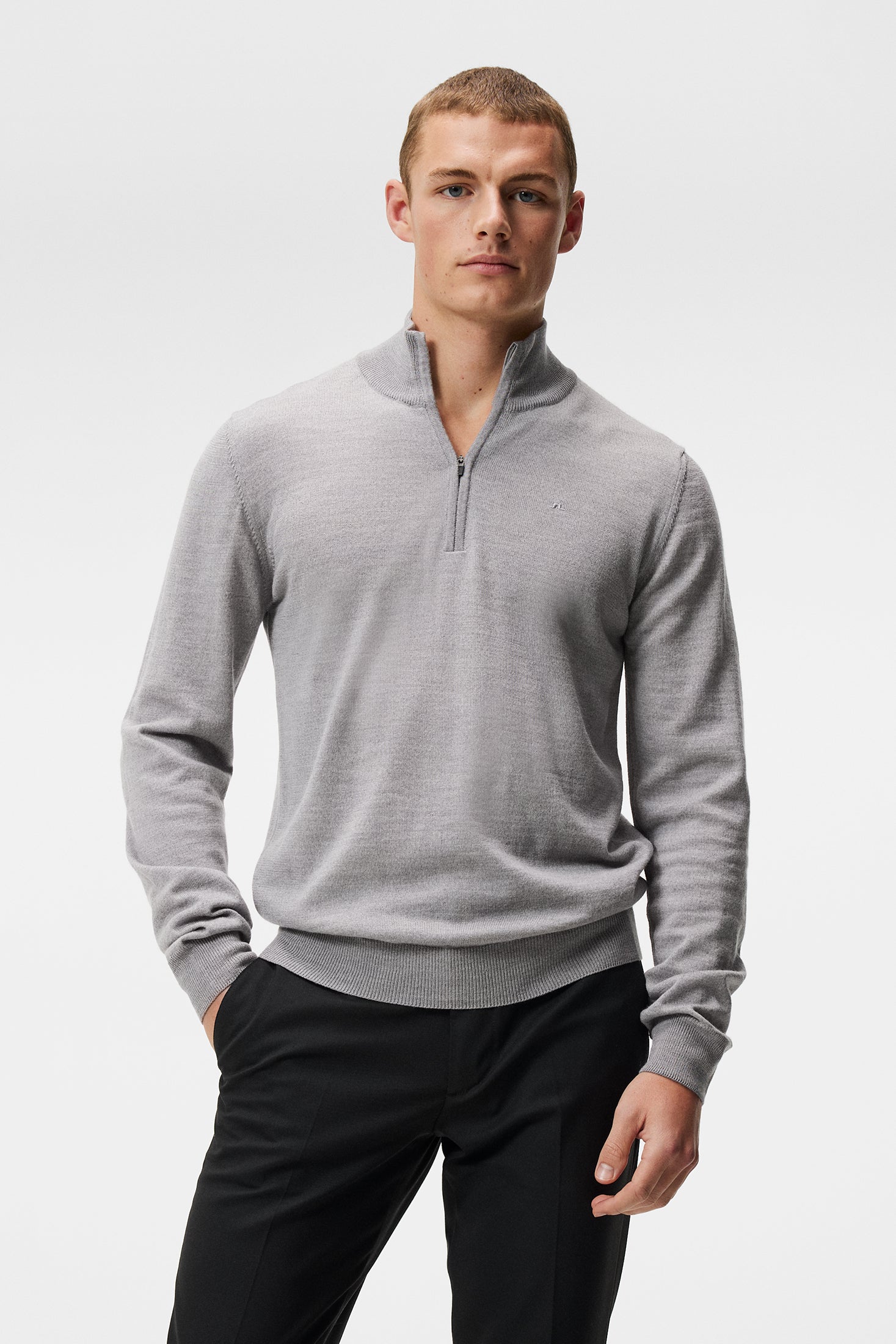 Light grey sales quarter zip