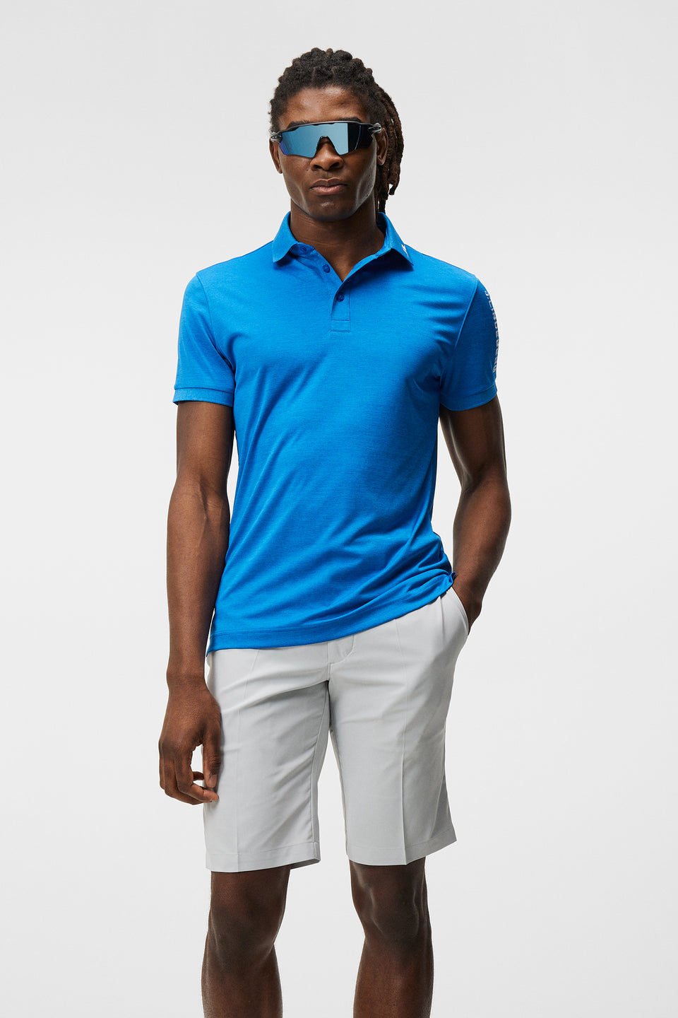 Tour Tech Slim Fit Polo / Lapis Blue Melange