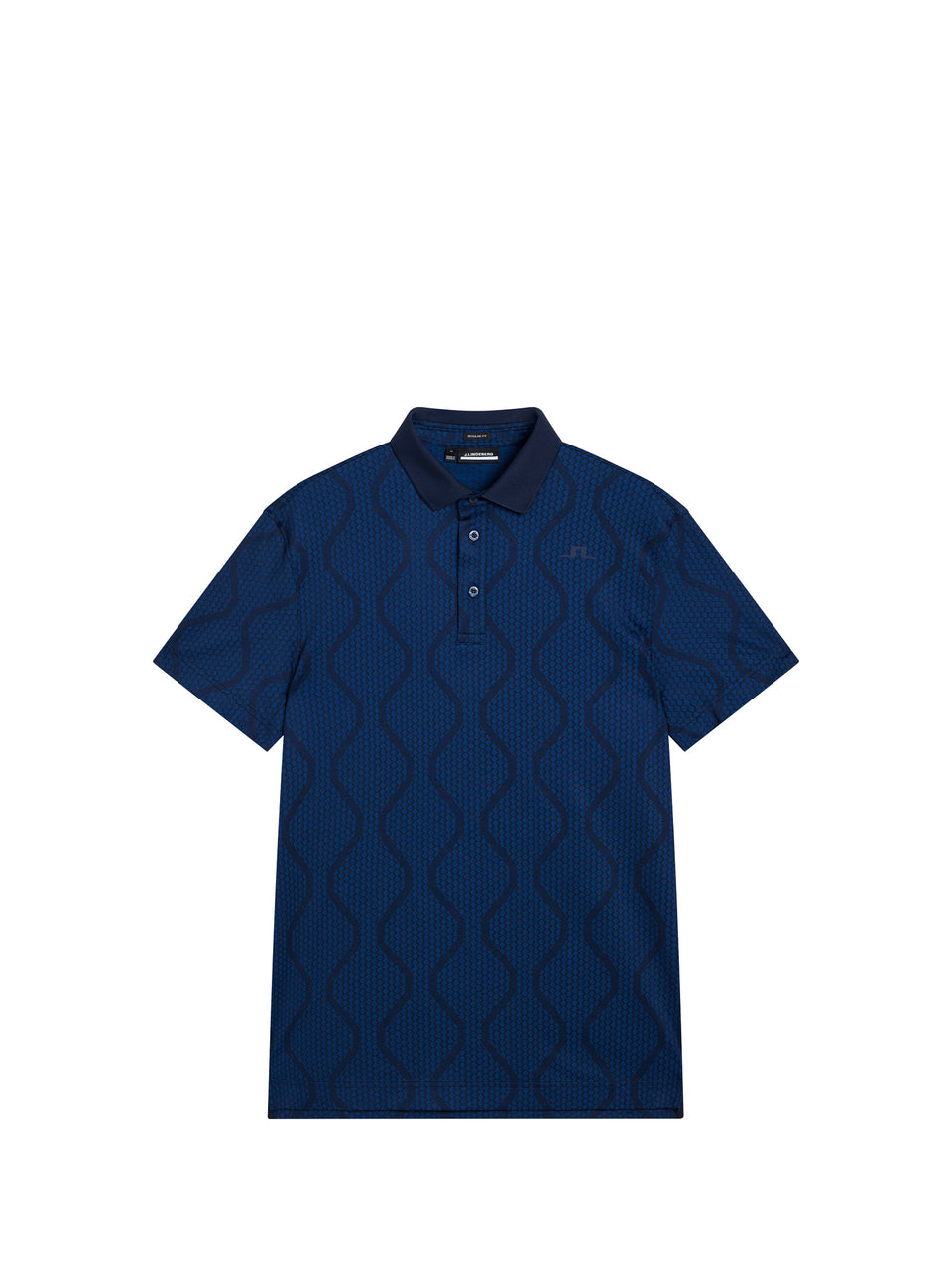 Mat Jacquard Regular Fit Polo / JL Navy