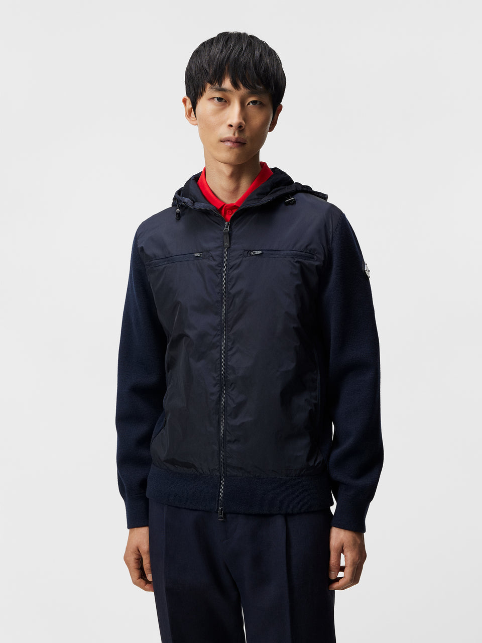 Ben Hybrid Knitted Jacket / JL Navy