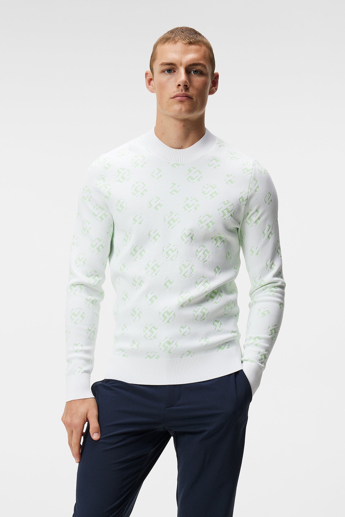 Gus Jacquard Sweater White Sphere - SS23 –