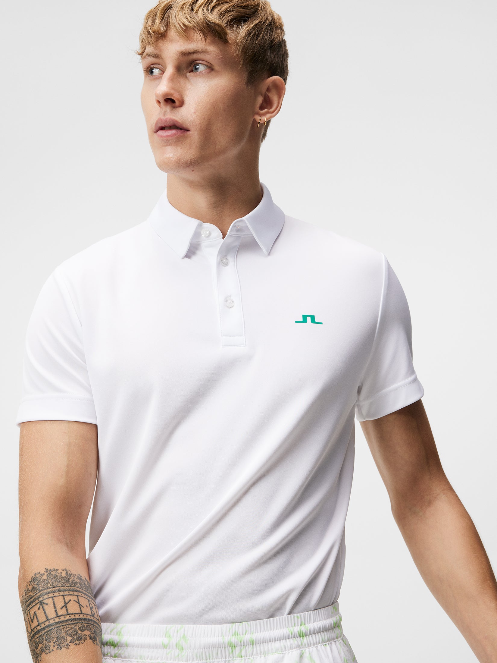 Peat Regular Fit Polo / White – J.Lindeberg