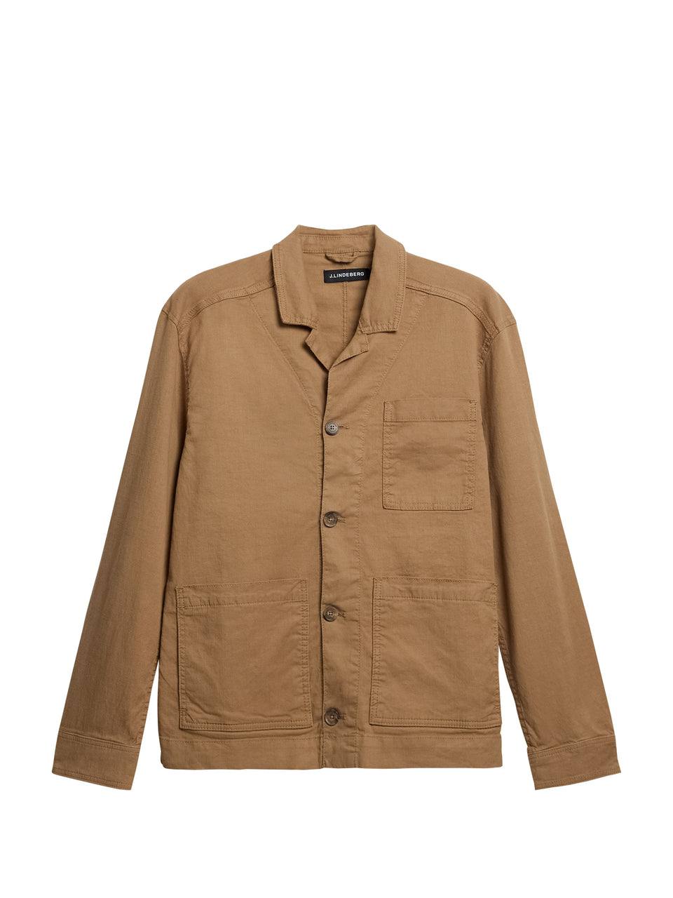 Errol Linen workwear overshirt / Tiger Brown