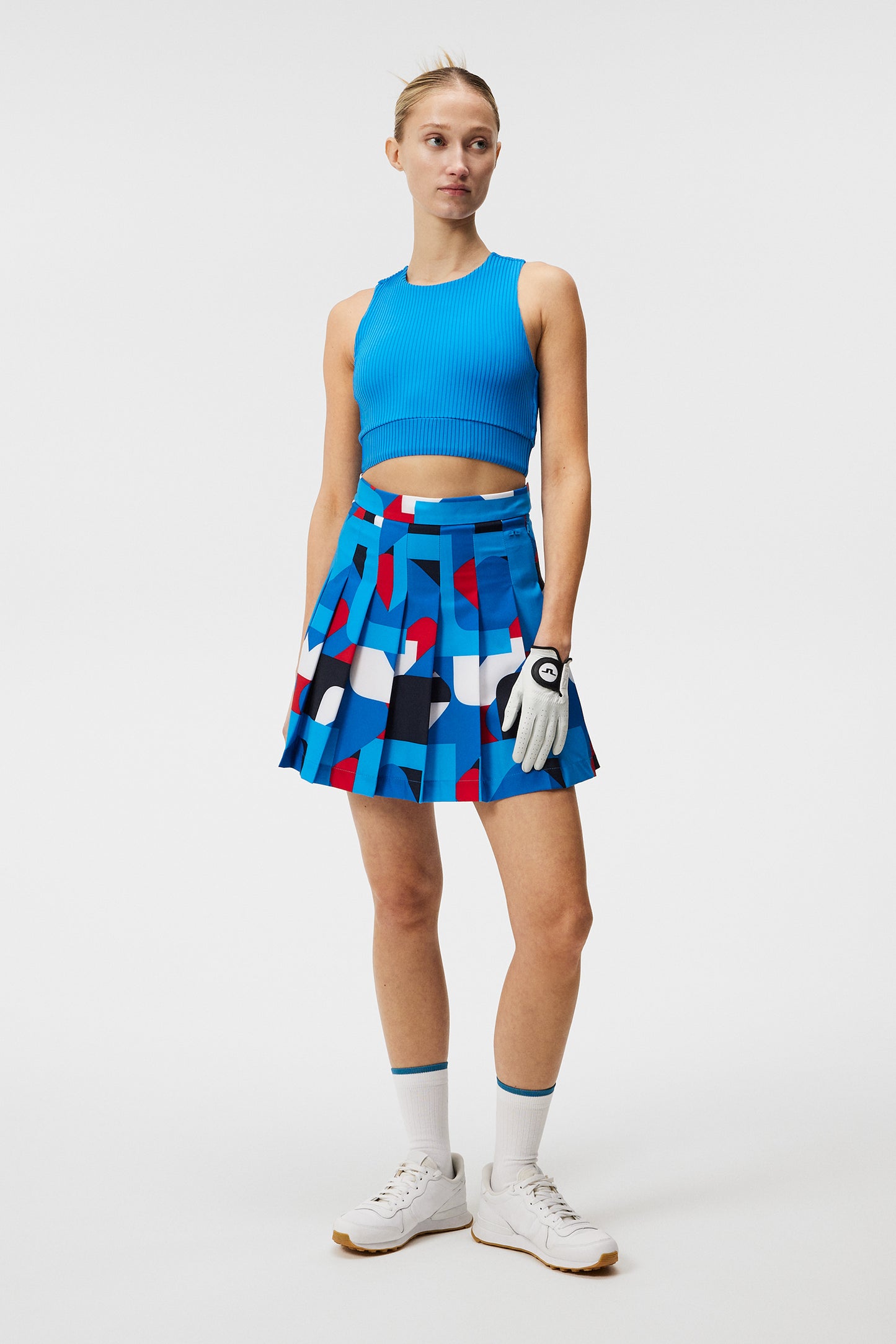 Adina Print Skirt / Brilliant Blue Big Bridge