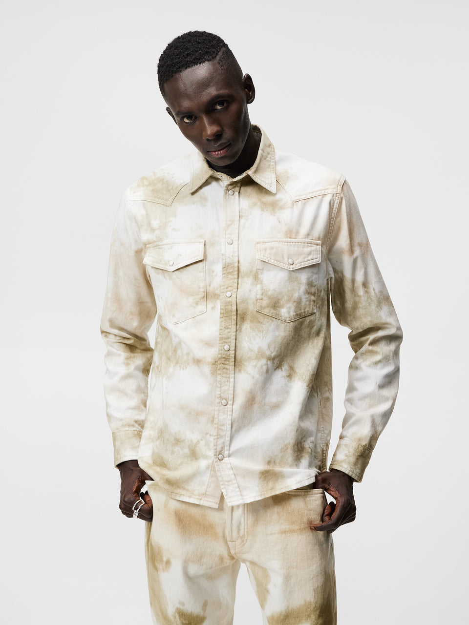 Carson Drip-Dye Shirt / Aloe