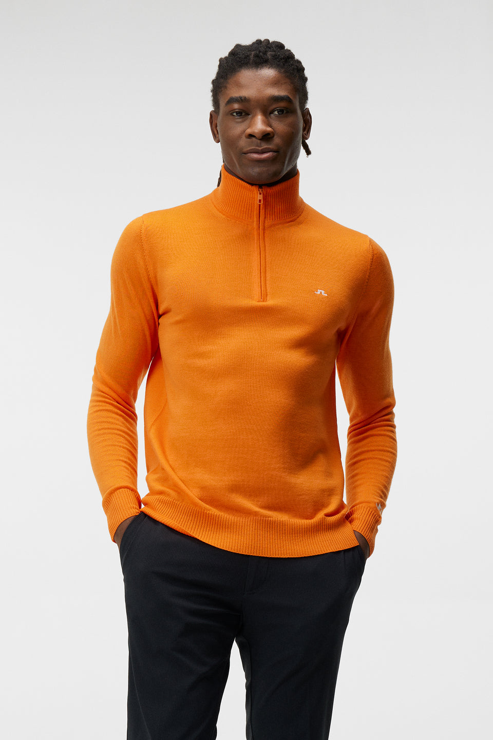 Kian Zipped Sweater / Russet Orange