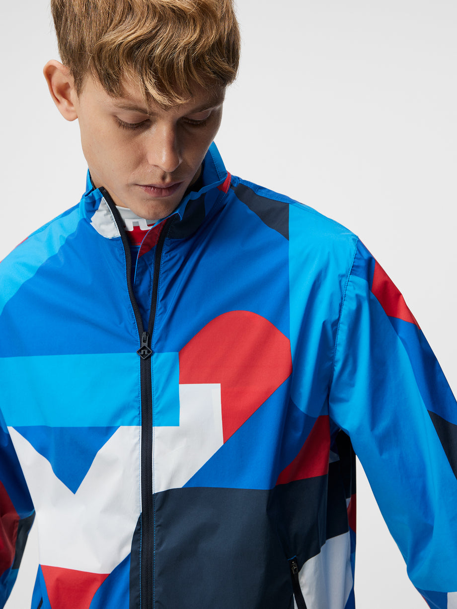 MAX PRINTED WIND JACKET / Brilliant Blue Big Bridge