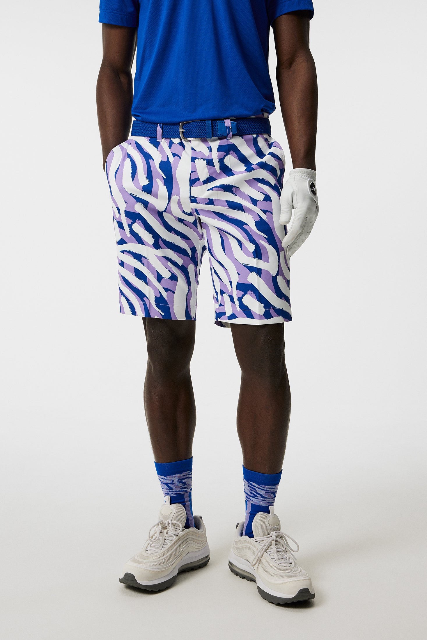 Eloy Print Shorts / purple painted zebra