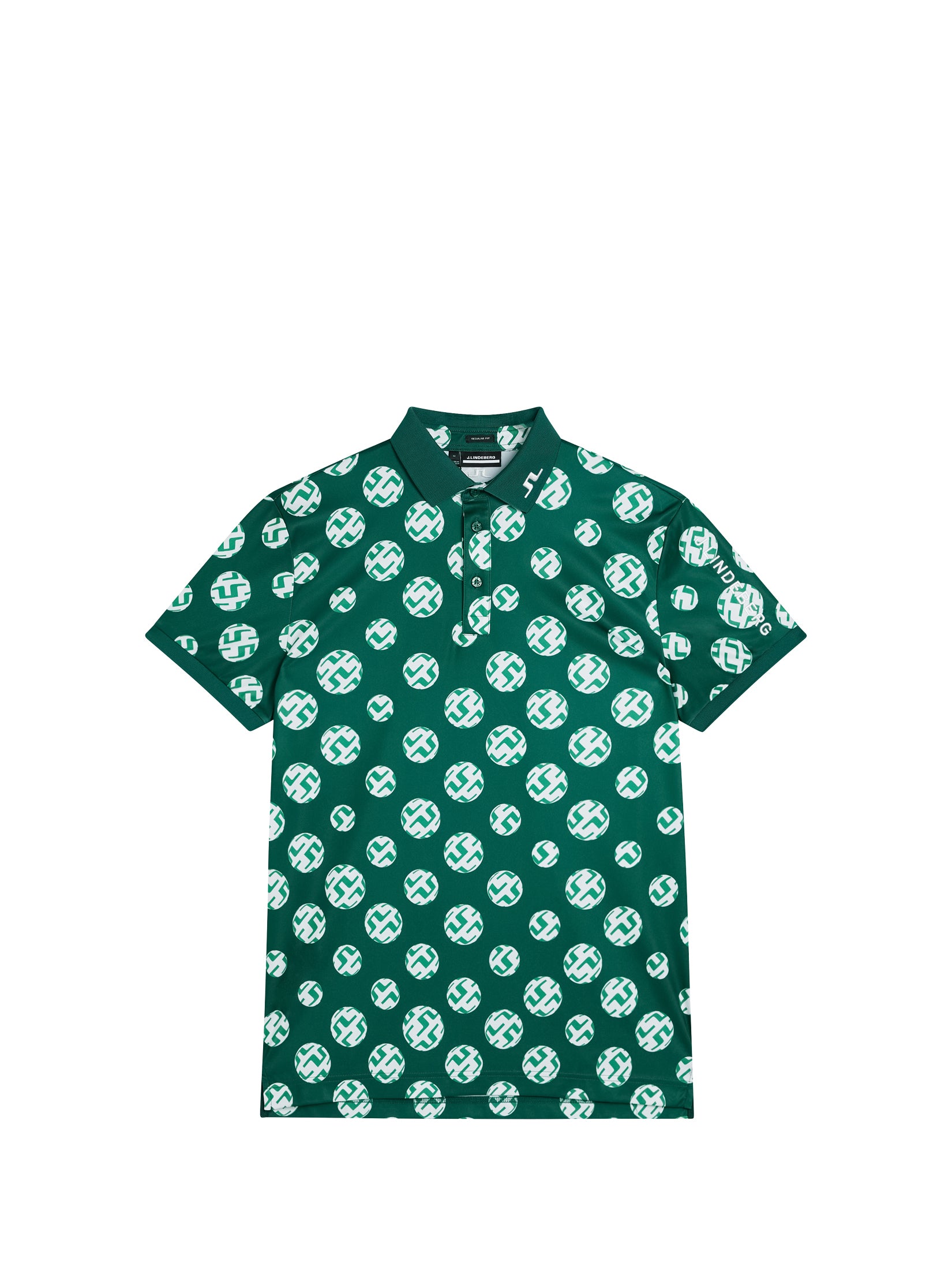 Tour Tech Reg Fit Print Polo / Rain Forest Sphere Dot – J.Lindeberg