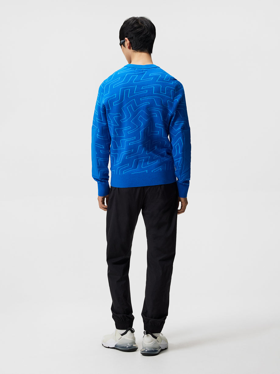 Bridge Swirl Knitted Sweater / Lapis outline bridge Swirl – J.Lindeberg