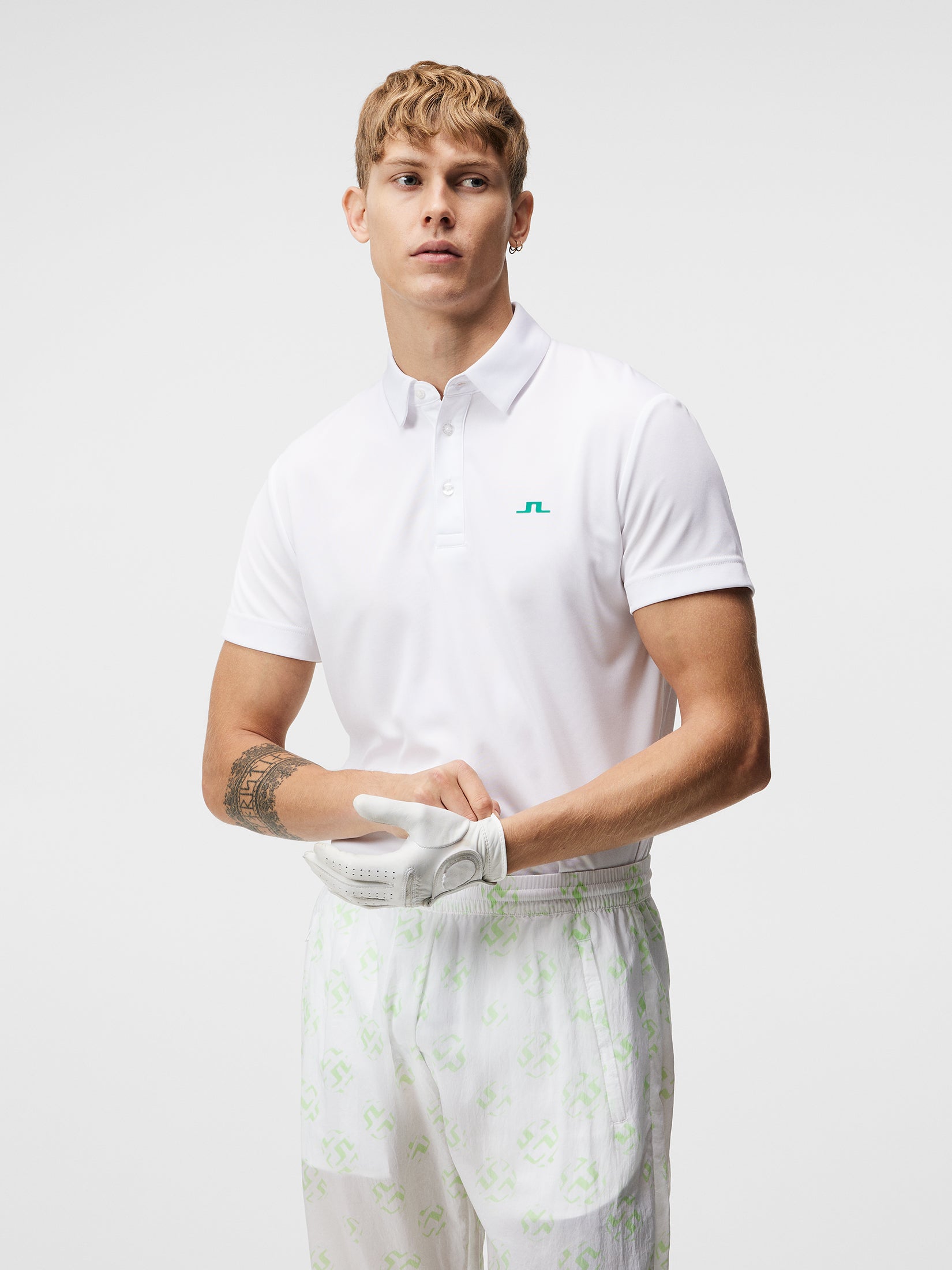 Peat Regular Fit Polo / White – J.Lindeberg