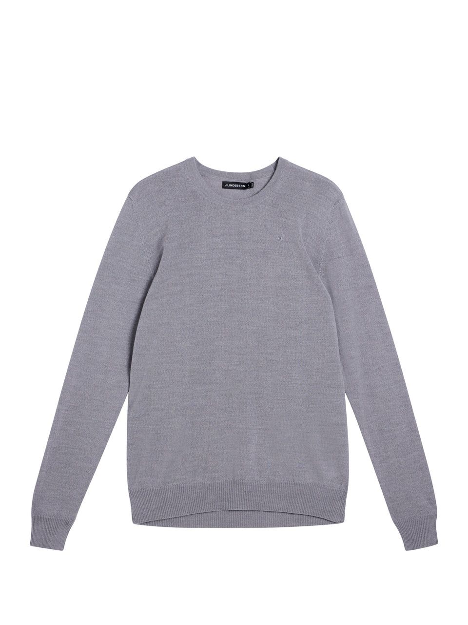 Lyle Light Merino Crew Neck / Light Grey Melange