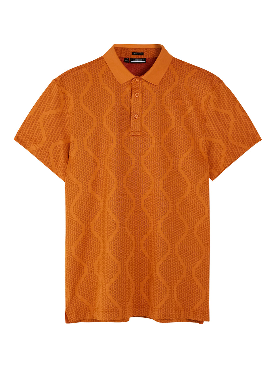 Mat Jacquard Regular Fit Polo / Russet Orange